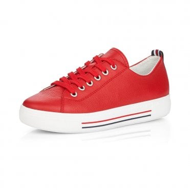 red lace up shoes for ladies