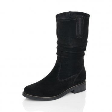 black mid boots ladies